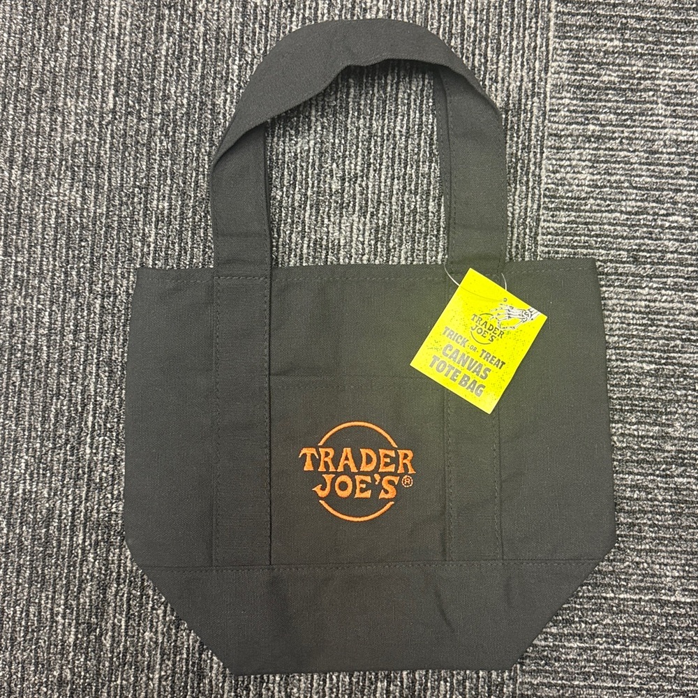 Trader Joe's Black Halloween canvas Tote Bag - Picture 1 of 4